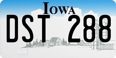 IA license plate DST288