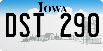 IA license plate DST290