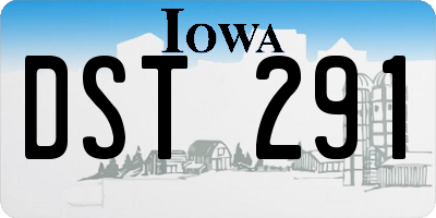 IA license plate DST291