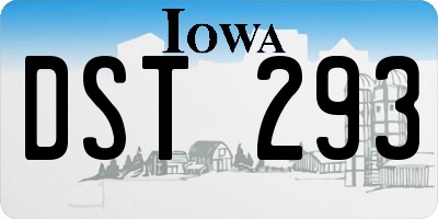 IA license plate DST293