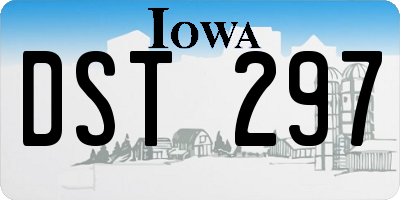 IA license plate DST297