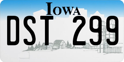IA license plate DST299