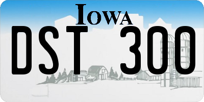 IA license plate DST300