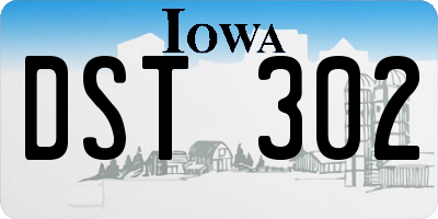 IA license plate DST302