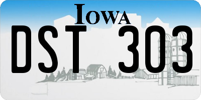 IA license plate DST303