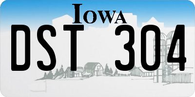 IA license plate DST304