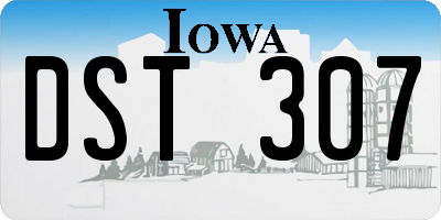 IA license plate DST307