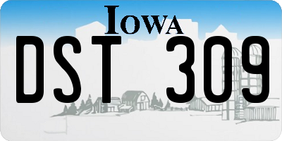 IA license plate DST309
