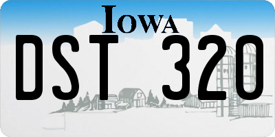 IA license plate DST320