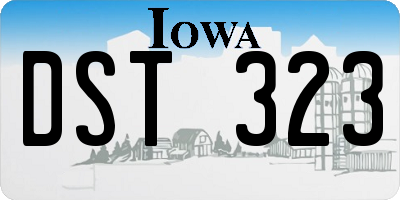 IA license plate DST323