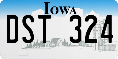 IA license plate DST324