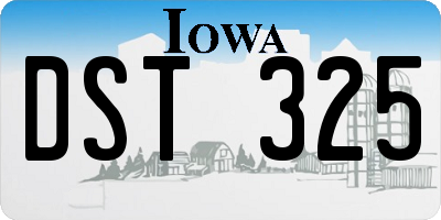 IA license plate DST325