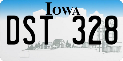 IA license plate DST328