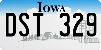 IA license plate DST329