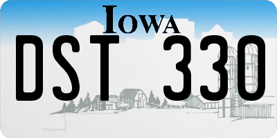 IA license plate DST330