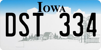 IA license plate DST334
