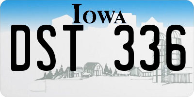 IA license plate DST336