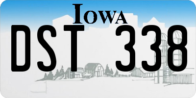 IA license plate DST338