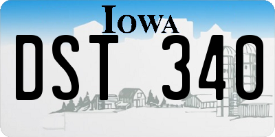 IA license plate DST340