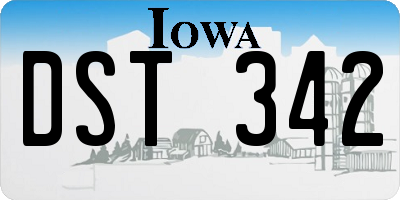 IA license plate DST342