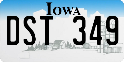 IA license plate DST349