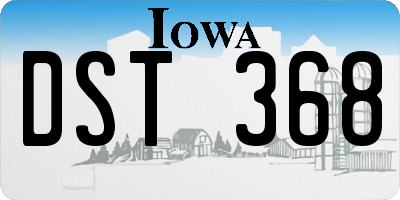 IA license plate DST368