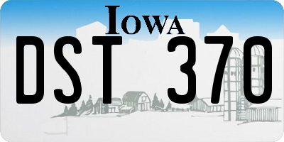 IA license plate DST370