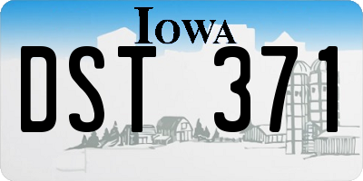 IA license plate DST371