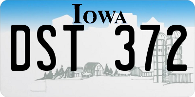 IA license plate DST372