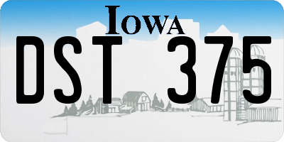 IA license plate DST375