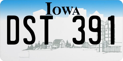 IA license plate DST391