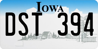 IA license plate DST394