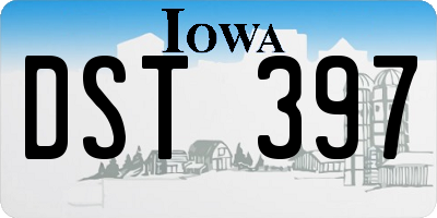 IA license plate DST397