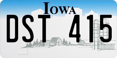 IA license plate DST415