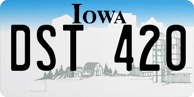 IA license plate DST420