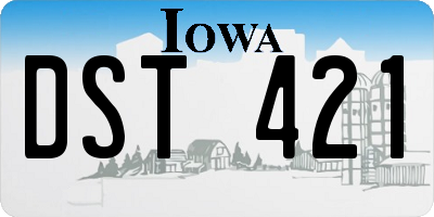 IA license plate DST421
