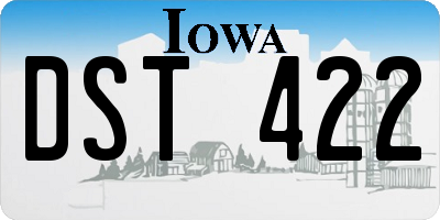 IA license plate DST422