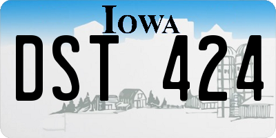 IA license plate DST424