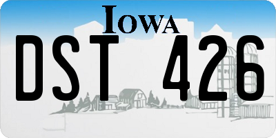 IA license plate DST426