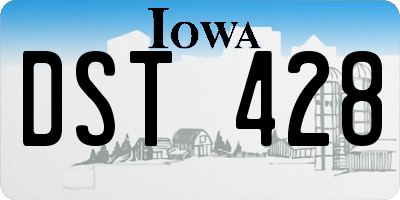 IA license plate DST428