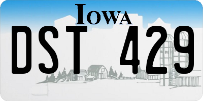 IA license plate DST429