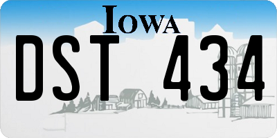 IA license plate DST434