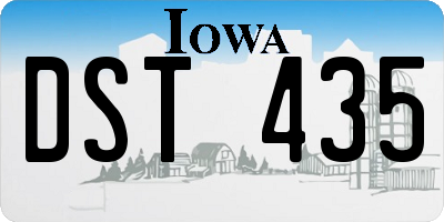 IA license plate DST435