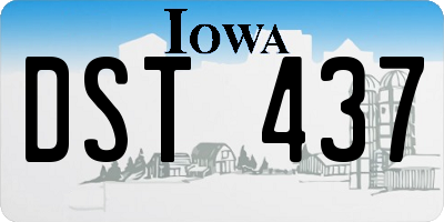 IA license plate DST437