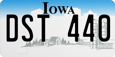 IA license plate DST440
