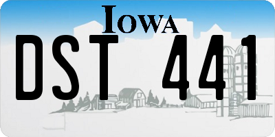 IA license plate DST441