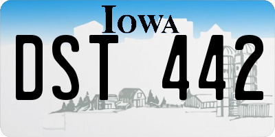 IA license plate DST442