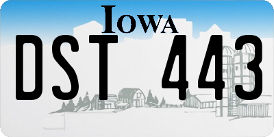 IA license plate DST443