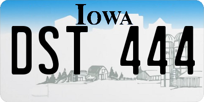 IA license plate DST444