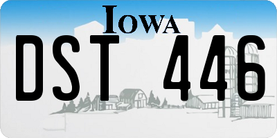 IA license plate DST446